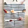 Storage Boxes Hanging Bag Wall Door Cotton Linen 6 Pockets Holder Organizer Pouch