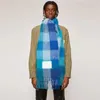 Feminino sacrf cashmere cachecol de inverno cachecóis tipo cobertor cor xadrez borla lj2009158c1p
