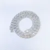 Bestandener Test 6,5 mm 16-24 Zoll 925 Sterling Silber D Farbe Moissanite Diamant Tenniskette Halskette Armband für Männer Frauen Schönes Geschenk