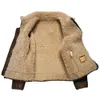 Giacche da uomo invernali di alta qualità taglie forti cappotto vintage in vera pelle di pecora super caldo uomo B3 pilota shearling bomber pelliccia militare 231108