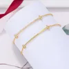 Bracelet t Famille Visage Souriant Bracelet v Plaqué Or 18 carats Rose Sourire Diamant Polyvalent et Créateur de Luxe TQDW