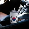 Pots à café drapeau coréen tasse de voyage 20 Oz tasse de voiture pour bouteille d'eau isolée étanche corée Kpop Kdrama Boyband Girlban
