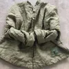 Kadın Ceketleri Kadınlar Vintgae Sıradan Gevşek Çizgili Keten Yastıklı Palto Dış Giyim Kadın Kore tarzı Giyim Bayanlar Kış Sokak Giyim Mujer