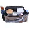 Stroller Parts Universal Pushchair Bags Stripe Multi-Pocket Diaper Nappy Bag Born Pram Cart Baby Mummy Organizer Travel