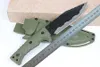 Hoge kwaliteit M32 Sterke Survival Rechte Mes 8Cr13Moc Stone Wash Drop Point Blade Volledige Tang GFN Handvat Outdoor Jacht Tactische Messen met Kydex