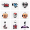 925 Sterling Silver Heart Pumpkin Beads Charms Women With Original Box For P Brand Design Fits 3mm Snake Chain Armband Children Birthday Present DIY Making SMEE saymry B042