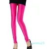 Nouveau printemps solide Leggings pour femmes haute étirée femme Legging pantalon fille vêtements Leggins Plug taille