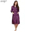 Vêtements de nuit pour femmes Plus Taille S-3XL Soie Kimono Robe Peignoir Femmes Soie Robes De Demoiselle D'honneur Sexy Robes Bleu Marine Robe En Satin Dames Robes De Chambre L231109