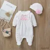 Clothing Sets New Autumn Winter Baby Long Sleeve Jumpsuit Girl One Piece Romper+Hat Cotton Clothing Infant Rompers Kids