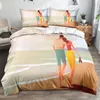 Sängkläder uppsättningar 3D digitala pratälskare set duvet dubbelsidig täcke täcker full dubbel king size size 140x210 cm sängkläder säng modedesign
