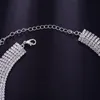 Colar de declaração de zircão de gargantilha para mulheres coloras de cor de cobre colares de cristal colares de casamento de moda colares de jóias de moda 2023 gargantilhas