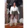 Calças femininas de malha casual listra combinando cor moda alta streret borla solta perna reta calças baggy leggings roupas