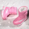 Botas de inverno crianças botas princesa elegante meninas sapatos à prova de água menina menino botas de neve crianças quentes de alta qualidade botas de pelúcia 231109