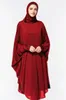 Ethnic Clothing Women Muslim Lady Thobe Gown Hijab Prayer Bat Sleeve Middle East Robe Islamic Plain Large Shawl Hooded Loose Tops Garment