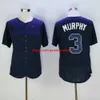 Baseball Jerseys Mens Vintage Dale Murphy # 3 1974 Retro Stitched Jersey Blue Red Mesh Shirts