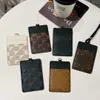 Güzel iş otobüsü kredi kartı tutucu kılıfları mini cüzdan mükemmel kaliteli crossbody deri tasarımcı iş kimliği tutucu çanta sahipleri logo kutusu paketleme wd