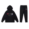 Heren trapstar hoodie trainingspak set ontwerper borduurwerk brief luxe zwart wit grijs regenboog kleur zomer sport mode katoenen jas maat sml xl