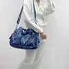 Sacs de soirée Mode Denim Sac à bandoulière pour femme Jeans Tressé Rivet Sac à main Portefeuille et fourre-tout de luxe