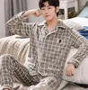 Herren Nachtwäsche Winter Langarm Dicke Warme Flanell Pyjama Sets Für Männer Korallen Samt Pyjama Anzug Pyjamas Homewear Nachtwäsche