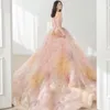 Abiti da sposa firmati Abiti da sposa 3Dflower con perline di cristallo Collo di cristallo trasparente Abiti da sposa con applicazioni di perline di cristallo Macchia di pizzo con paillettes di lusso Vestido De Novias