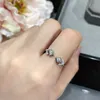 Anillos de plata de ley 925 con diseño duplicado para mujer, anillo de boda, novedades, apertura de alta calidad