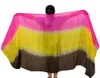 Vêtements de scène arrivées voile de danse du ventre en soie véritable pour danseurs écharpe châle Rose jaune noir couleurs 250/270 114 Cm femmes