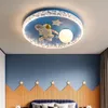 Lustres Led Lumières Lustre Moderne Pour Salle D'étude Chase The Moon Design Éclairage Intérieur Enfant Goutte Bleu Couleur