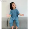 Pigiama 1-6 anni Tinta unita Vestiti per bambini Set Estate Modale Neonati maschi Vestiti per ragazze 2 pezzi Pigiama per bambini Unisex Set di abbigliamento per bambiniL231109