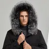 Fausse fourrure pour hommes, à la mode, style italien haut de gamme, doublure en fourrure de lapin véritable, manteaux à col, veste d'hiver, parkas pour hommes ont des poches 231108