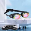 Goggles плавательные очки очки Установите водонепроницаемые мужчины против тумана Unisex для взрослых плавания бассейн