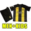 Torcedores Versão do jogador Al Ittihad Soccer Jerseys Kids Kit 23/24 Benzema FABINHO KANTE Homens 2023 2024 Hamdallah Romarinho Al-Ittihad Camisa de futebol meninos casa fora terceiro