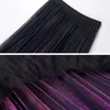 Skirts Sexy Gradient Colors Pleated For Women High Waist Spring Winter Long Tulle Girls Gothic Womens