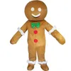 Christmas Gingerbread Man Mascot Costume Cartoon thème du personnage Carnival Adults Size Halloween Birthday Farty Fancy Outdoor Ten et hommes femmes