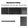 Keyboards Keyboards Mini Portable Bluetooth Wireless Foldable Keyboard Three Folding With Foldable Touchpad for Windows Android Phone Tablet R231109