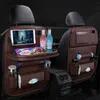 Bilarrangör Back Seat Storage påse med vikbar bordsbricka Tablett Holder Tissue Box Auto Protector Accessories Q231113