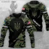 Men's Hoodies Sweatshirts 3D printed American flag camouflage series long sleeved men's pullover hoodie T231109