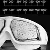 Goggles -1,5 до -10,0 Myopia Swamo Eyewear Силиконовые силиконовые рамки с большими рамами против тумана плавательные очки.