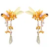 Accessoires de cheveux Clips de fleurs Bijoux Clip de style d'automne avec long gland pour les femmes épaisses