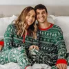 Família combinando roupas natal elk impressão mãe pai crianças conjuntos de roupas sleepwear bebê macacão pijamas natal olhar 231109