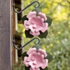 Garden Decorations Metal Flower Wall Decor 3D Suspender Rose flera lager järnblommor konstskulptur hem