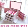 Jewelry Boxes 4 Layer Luxury Large Wooden Jewelry Box Storage Display Earring Ring Necklace Gift Case Organizer Packaging Casket Q231109