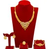 Necklace Earrings Set Xuhuang Dubai Jewelry Gold Color Flower Design Wife Gift African Luxury Jewellery Sets For Ethiopian Women Wedding