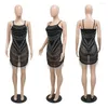 Casual Dresses Sexig diamant för kvinnor svart spaghetti rem bodycon backless mini längd elegant kvällskvällsklubb klänning