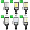 Outdoor Solar Wall Lights COB LED Sensor Street Lamp With Remote Control 3 Light Mode Waterproof Motion Security Lighting Super Bright for Garden Patio Path Yard