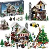 Blokken Nieuwe Stad Creatieve Expert Winter Dorp Speelgoedwinkel 10249 Bouwstenen Huis Kerstman Winkel Bakstenen Kinderen Kerstcadeau Speelgoed R231109