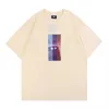 メンズTシャツKith New Summer Hot Selling Cotton Black白いアプリコット印刷された男性と女性のTシャツ