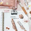 PCS Kawaii Cartoon Bear Black Ink Gel Pen School Офис поставки канцелярских товаров подарки Студенты милые ручки довольно эстетические