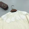 Gravatas borboletas lapela grande floral gola falsa para mulheres camisa destacável blusa top mulher pescoço falso acessórios de roupas