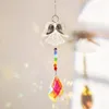 Trädgårdsdekorationer 3st Crystal Guardian Angel Chakra pärlor Suncatcher bil charm för bakspegel