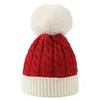 BeanieSkull Caps Children Santa Claus Wool Hat Kids Winter Party Beanies Crochet Warm Skullies Boys Girls Plush Knitted Hats Cap 231109